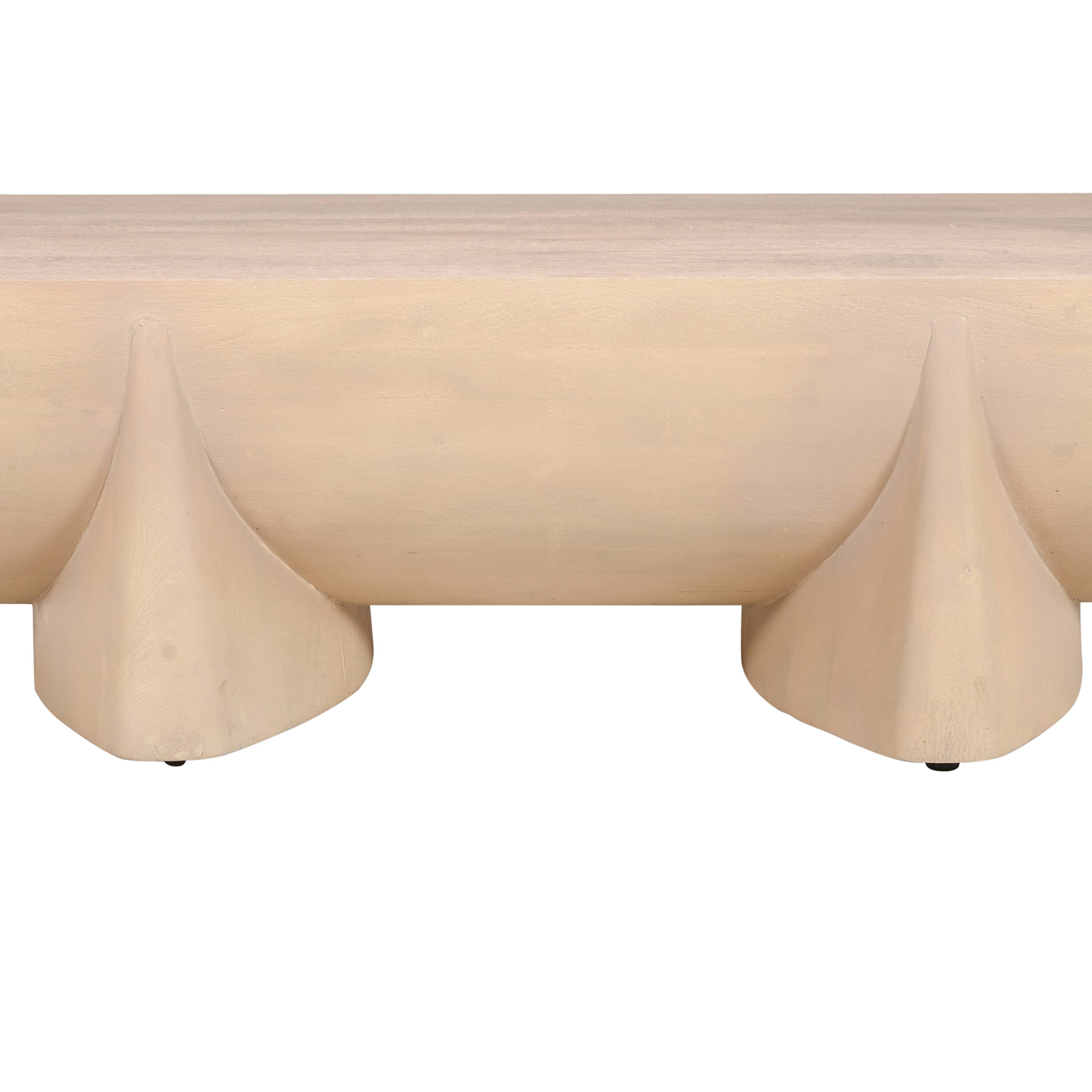 Alt View 1. Manhattan Lane - Wilhelm Coffee Table | 48" Log Design | Natural Mango Wood Hand Crafted - Oak Brown.