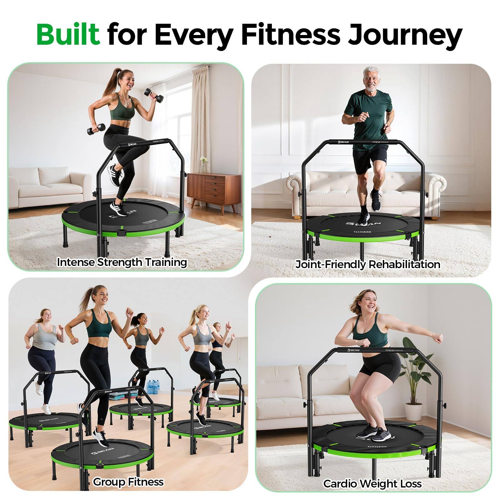 Built for Every Fitness Journey

- Intense Strength Training
- Joint-Friendly Rehabilitation
- Group Fitness
- Cardio Weight Loss