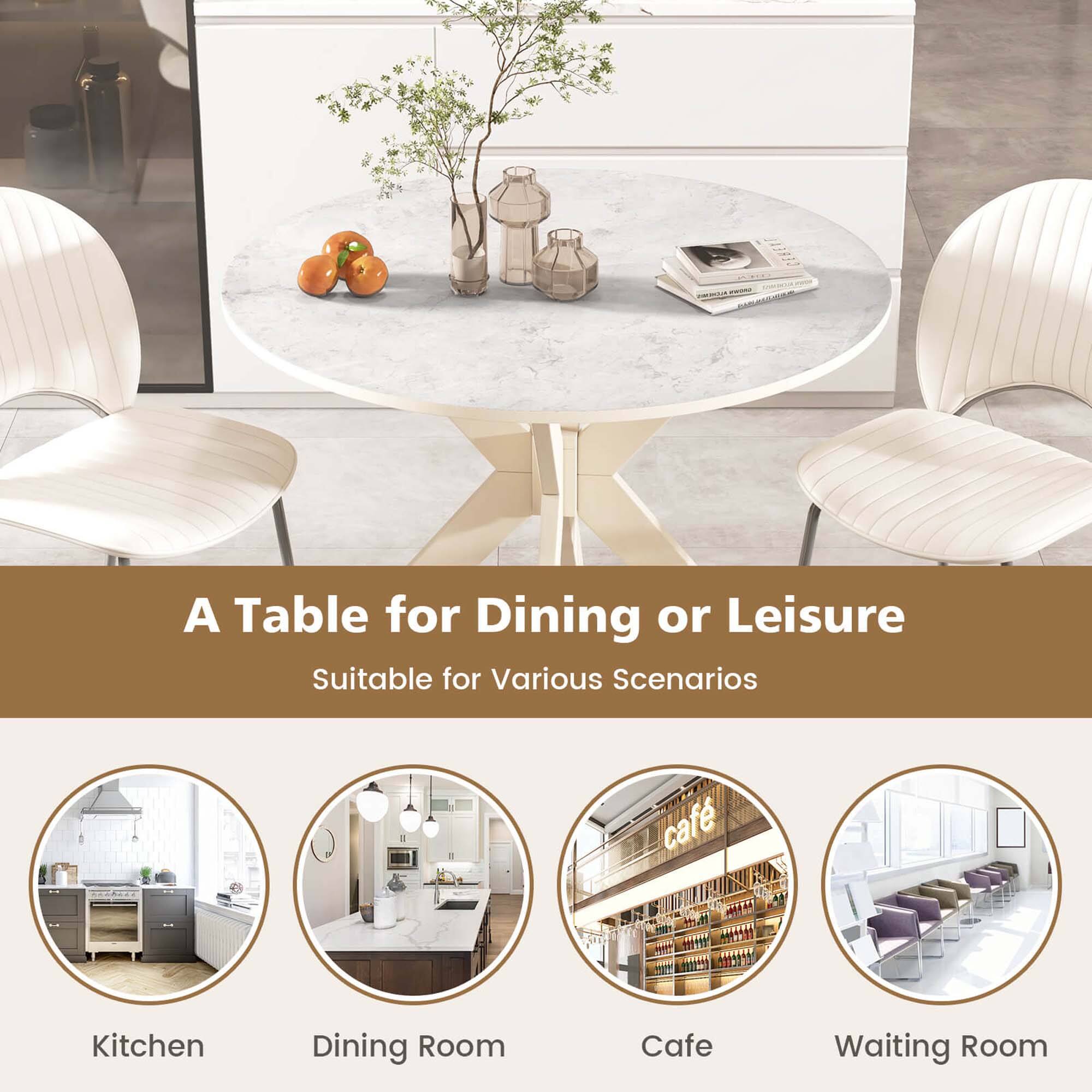 A Table for Dining or Leisure Suitable for Various Scenarios: Kitchen, Dining Room, Cafe, Waiting Room
