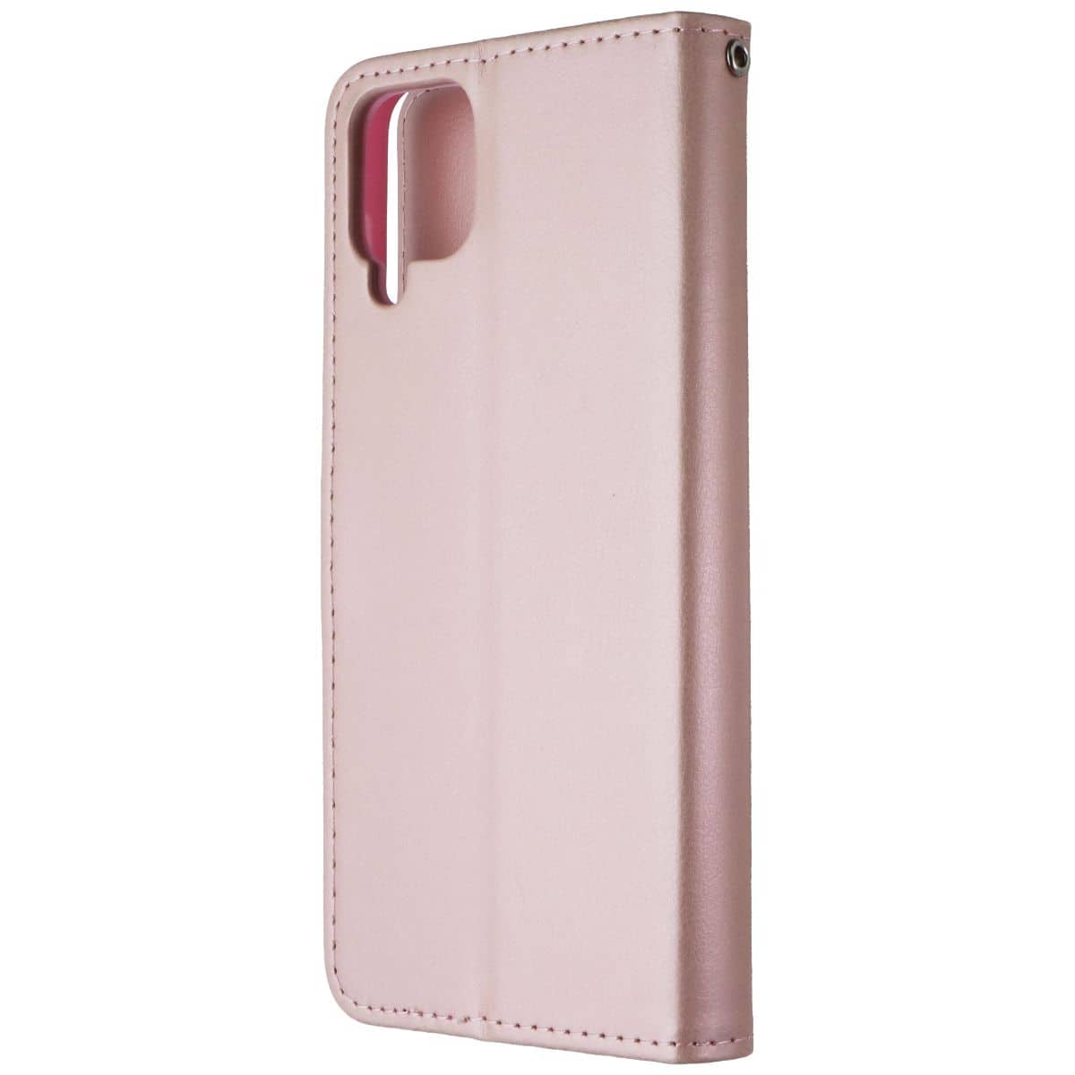 Mybat - MyJacket Wallet Folio Case for Samsung Galaxy A12 5G - Rose Gold Leather - Pink