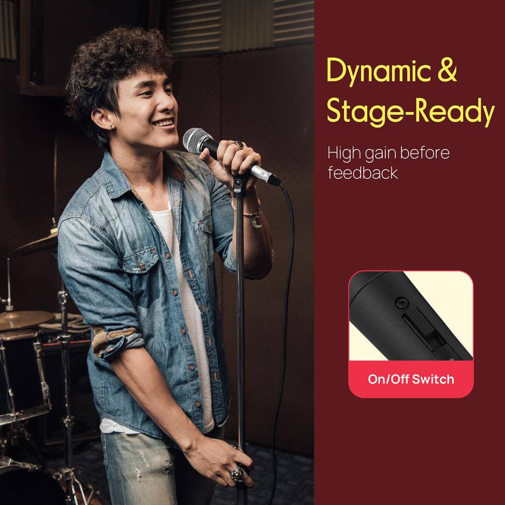 Dynamic & Stage-Ready  
High gain before feedback  
On/Off Switch