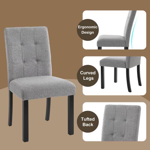 Ergonomic Design, Curved Legs, Tufted Back