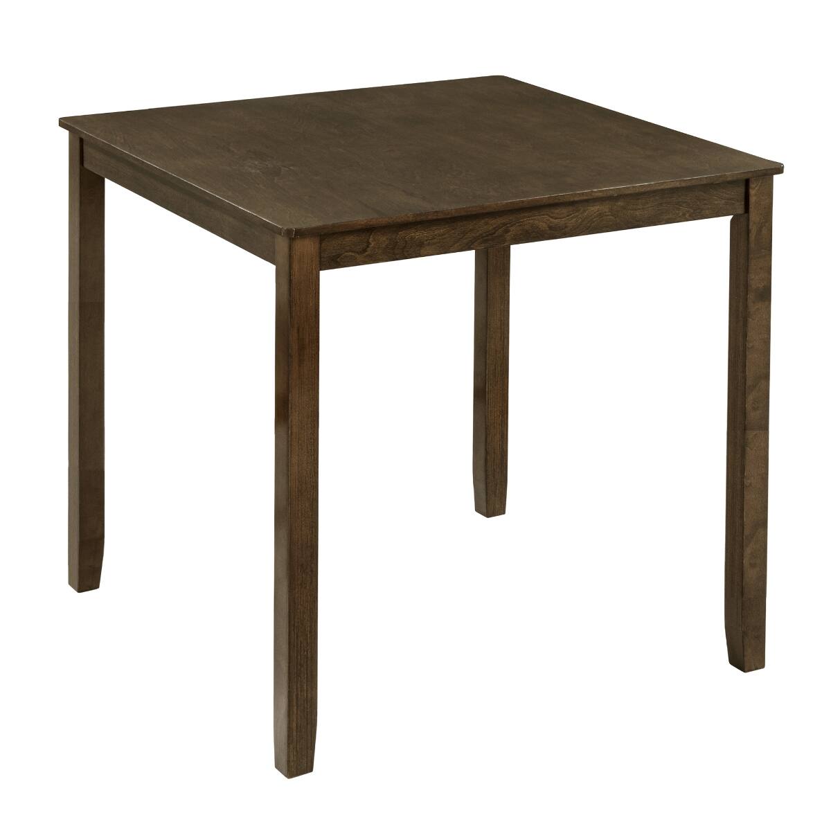 Alt View 6. Loheer - Loheer 5 Piece Counter Height Dining Table Set for 4, Walnut Square Table with Upholstered Chairs - Walnut.