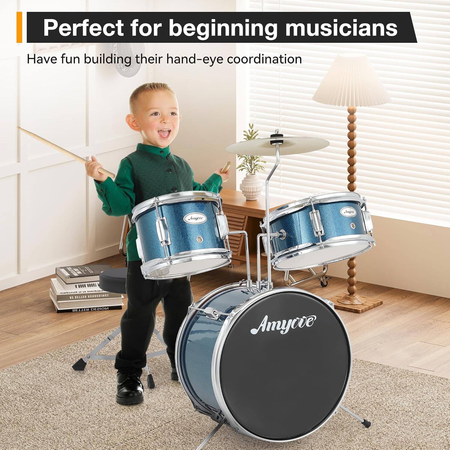 Perfect for beginning musicians  
Have fun building their hand-eye coordination