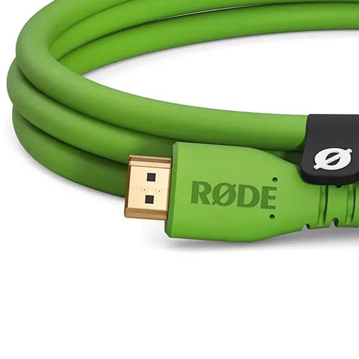 Alt View 3. RODE - Rode Premium High Speed HDMI Cable with Ethernet - Green, 5'.
