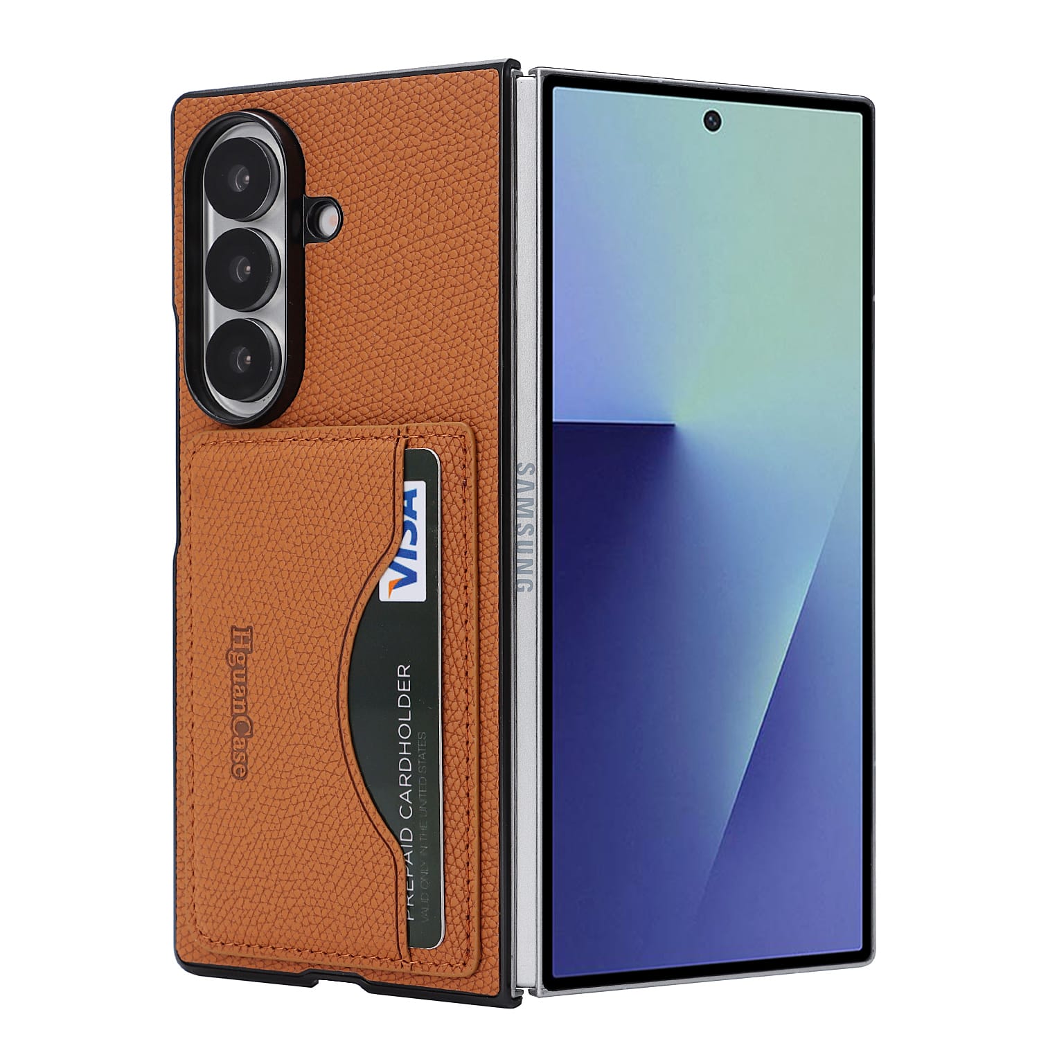 Dteck - Shockproof Wallet Phone Case for Samsung Galaxy Z Fold8 Ultra, Slim PU Leather Protective Cover with Card Slot Kickstand - Brown price history on PriceWatchPro
