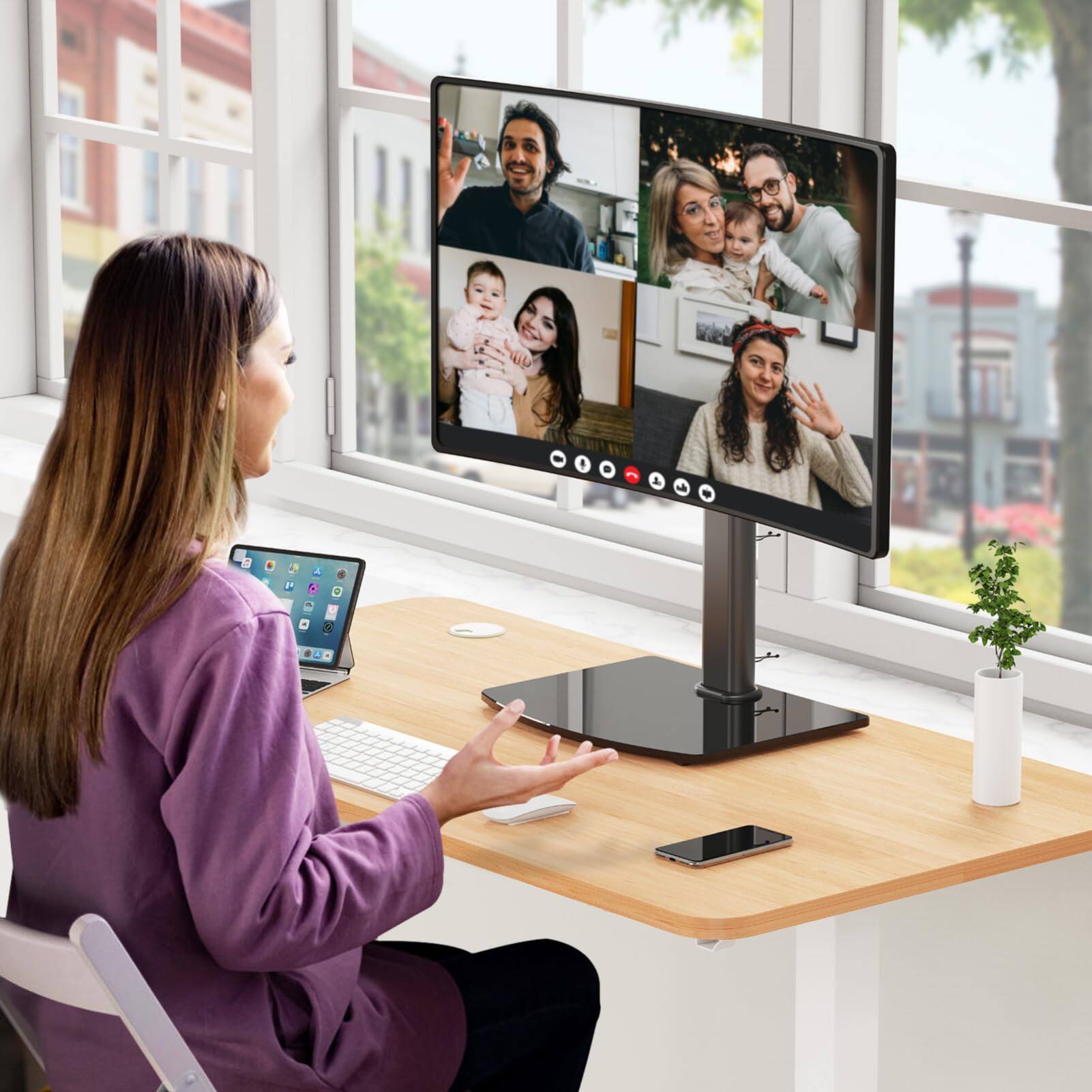 Alt View 8. ThinkLink Electronic - Vertical Single Monitor Stand Max 26. Ultrawide Screen Freestanding Desk Swivel Tilt Rotation 28. Tall Vesa - Default.