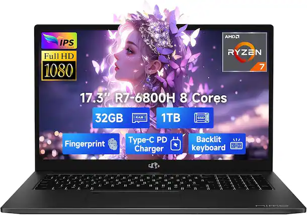 IPS SUPER CLEAR
Full HD 1080
17.3" R7-6800H 8 Cores
32GB RAM
1TB SSD
Fingerprint
Type-C PD Charger
Backlit keyboard