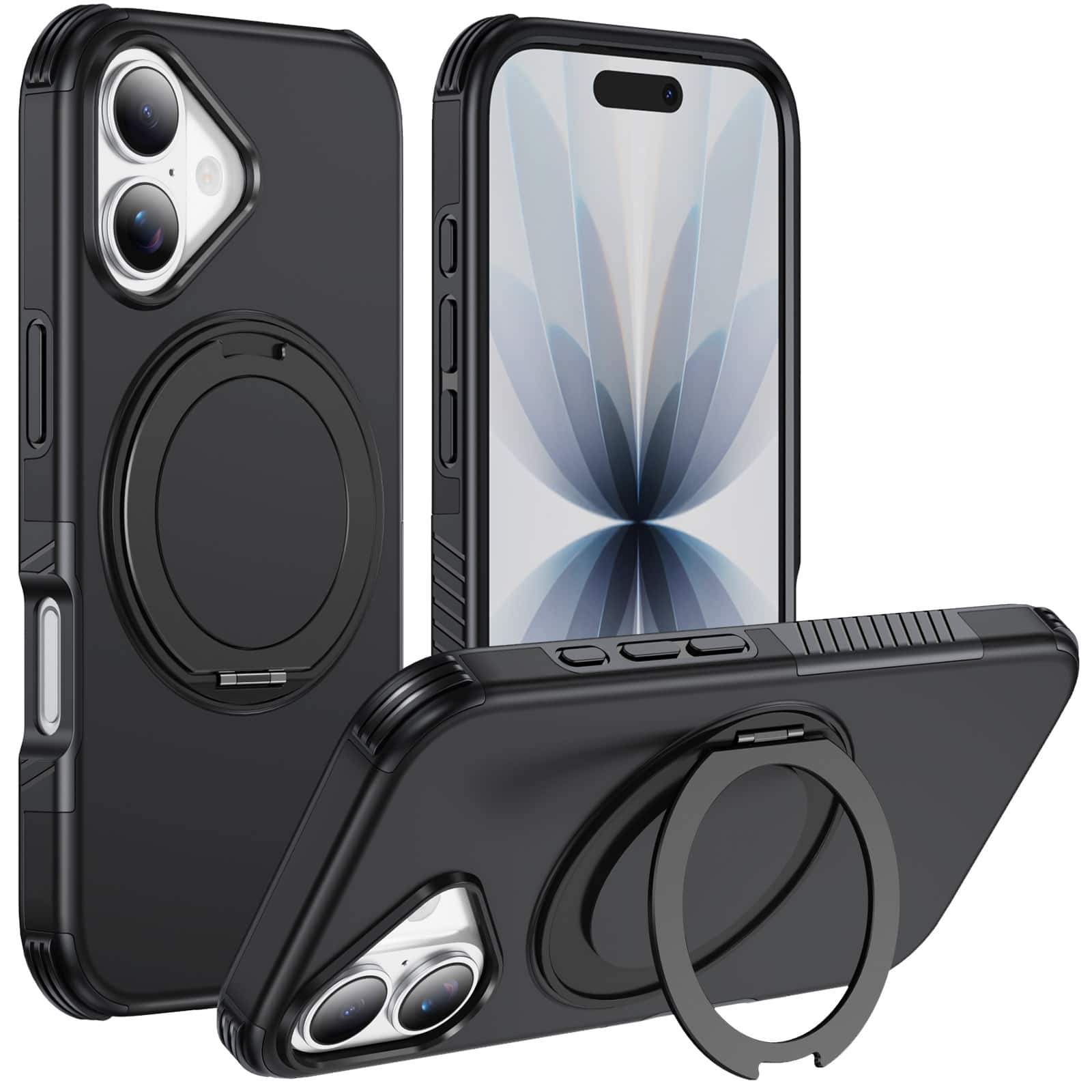 UUCOVER - Magnetic Case for iPhone 17,Shockproof TPU+PC Case Rind Holder Stand Case Compatible with MagSafe Cover - Black price history on PriceWatchPro