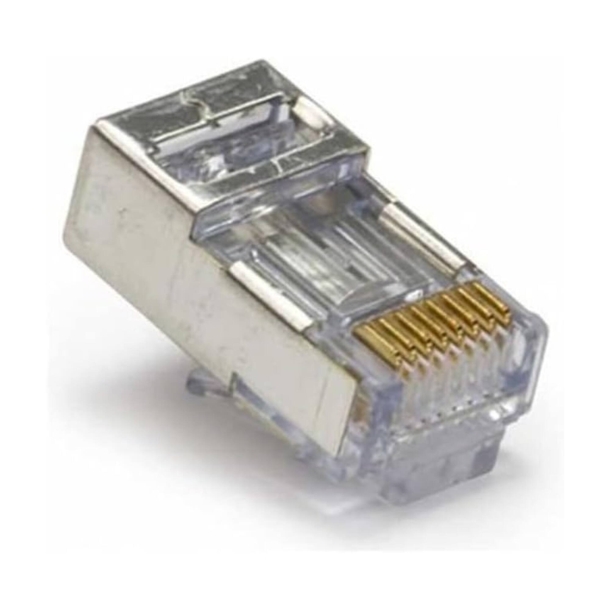 Back. Platinum Tools - Platinum Tools Shielded EZ-RJ45 Connectors for CAT5e & CAT6, Jar of 50 - Clear.