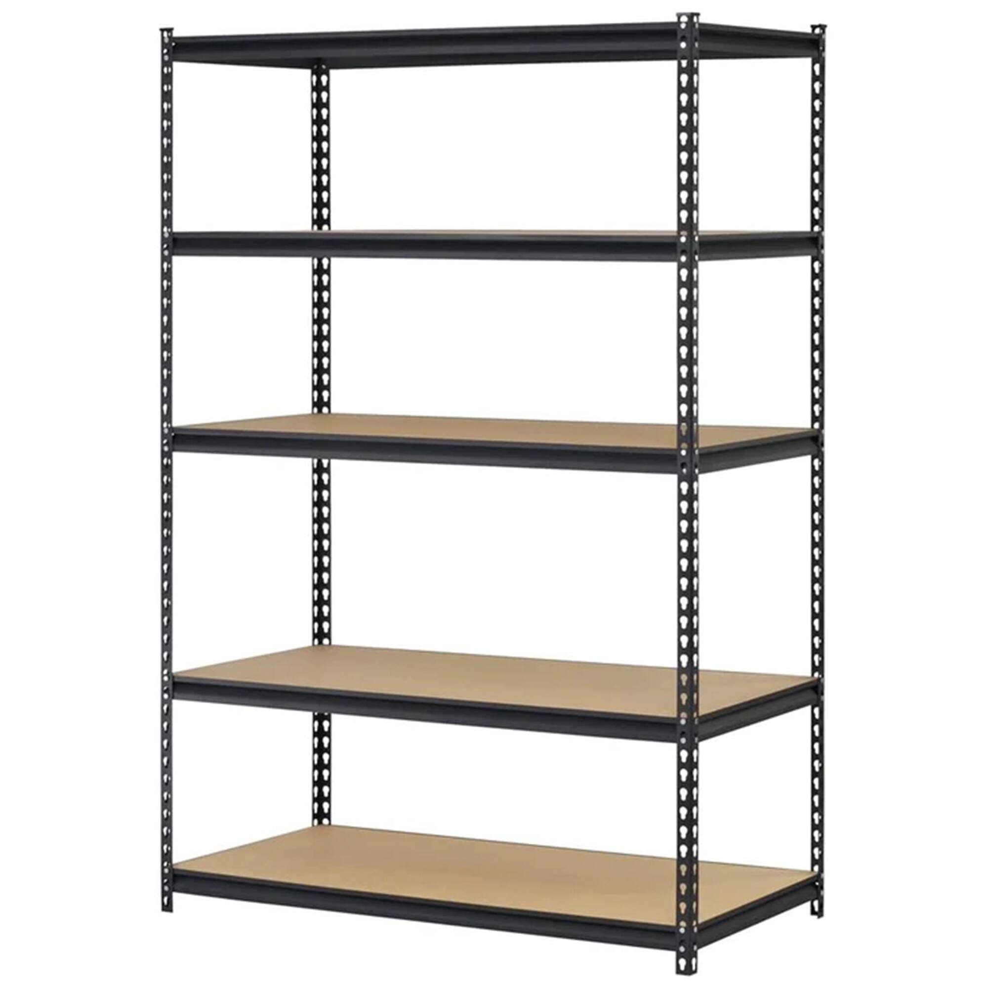 Alt View 8. Juggernaut Storage - Juggernaut Storage 18" x 72" 5 Shelf Steel Utility Shelving Storage Unit, Black - Black.