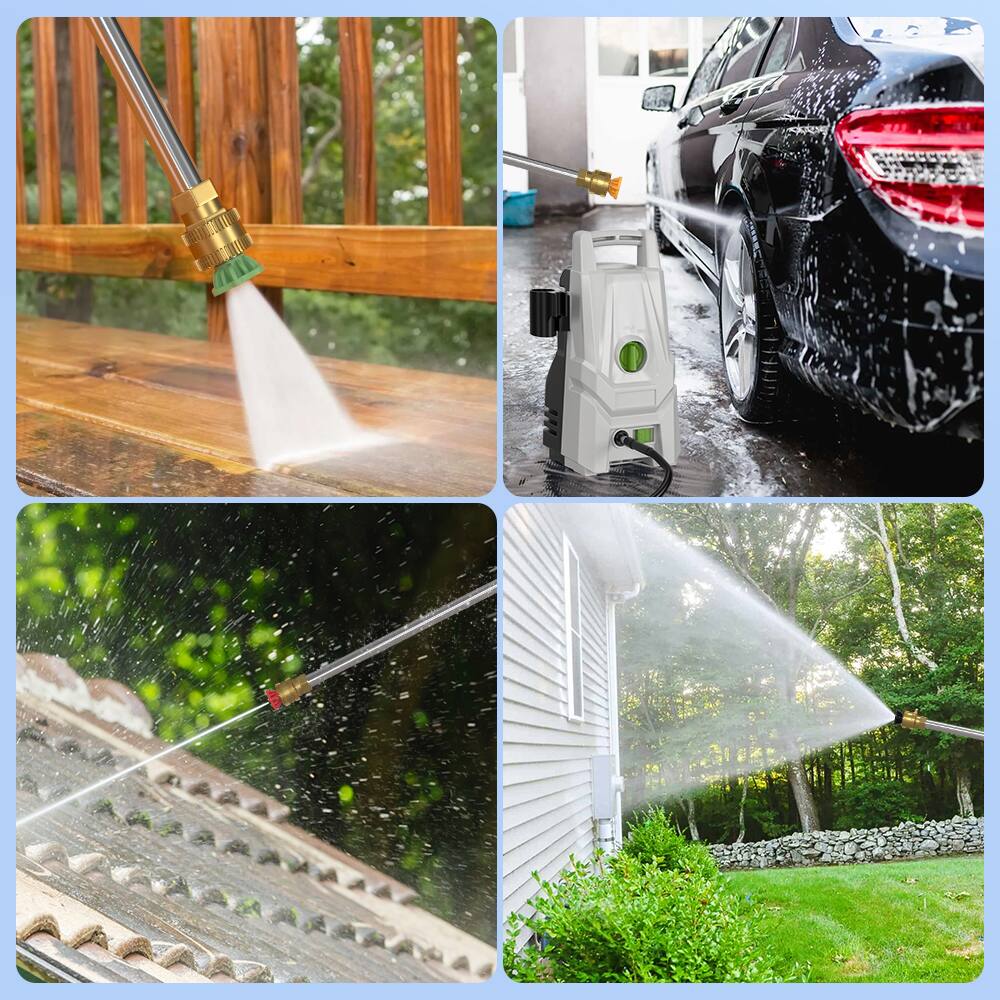 Alt View 7. Topteng - 1400W Electric Pressure Washer - 3200 PSI Max, 1.8 GPM Flow, Portable Power Washer with 5 Nozzles & Total Stop System.