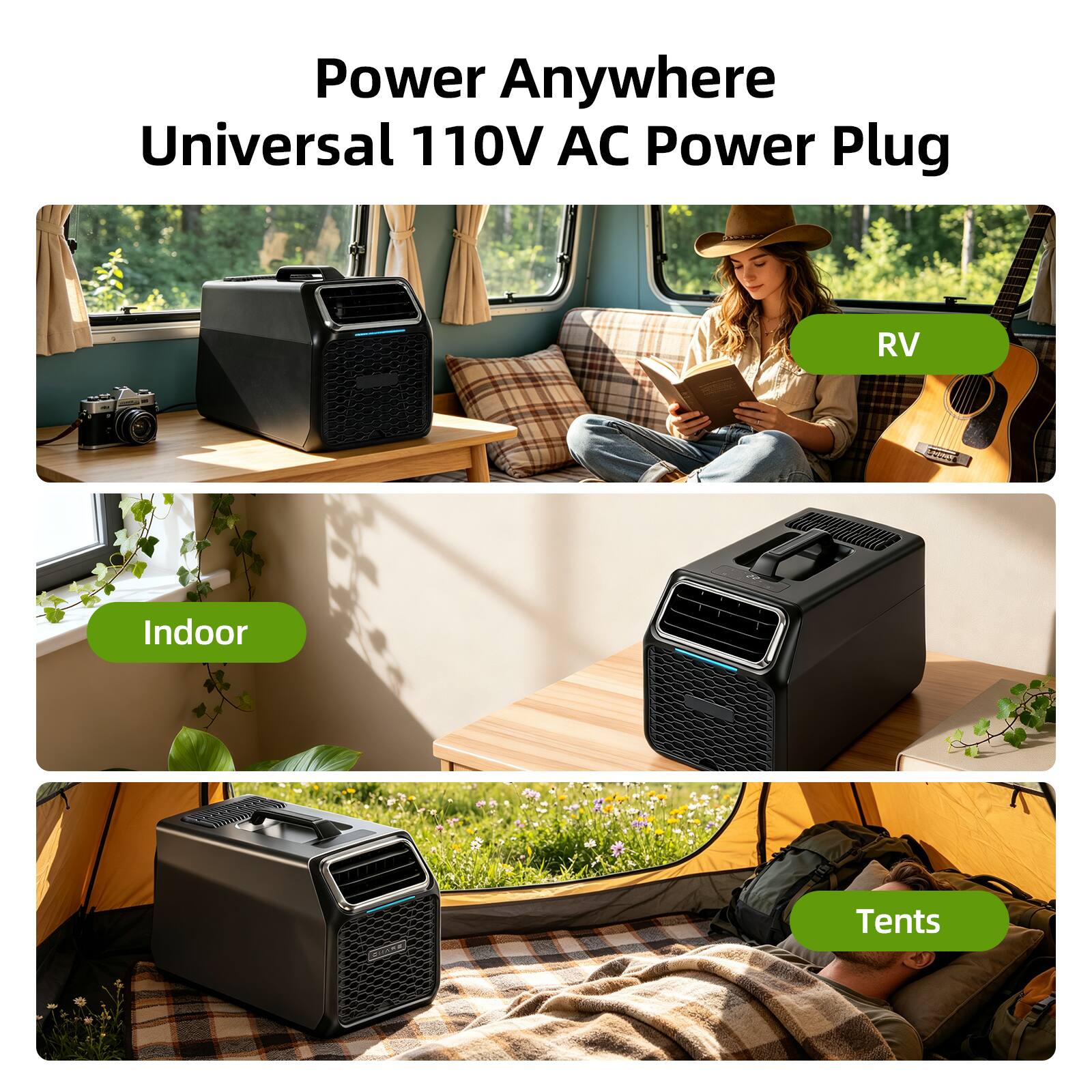 Power Anywhere Universal 110V AC Power Plug

RV
Indoor
Tents