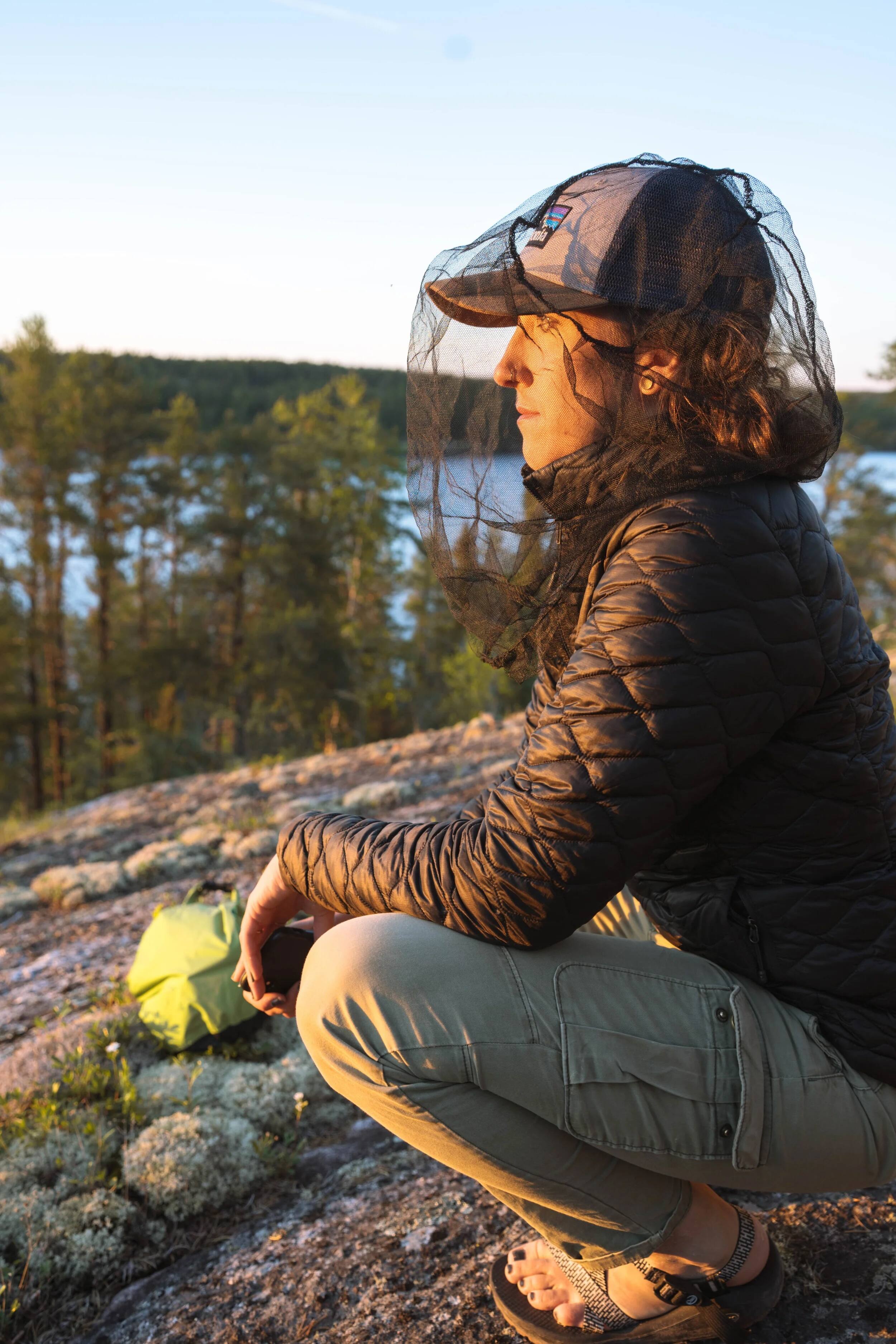Alt View 6. Coghlan’s - Coghlan's Compact Head Net Lightweight w/ Storage Pouch, Mesh 220 Holes - Black.