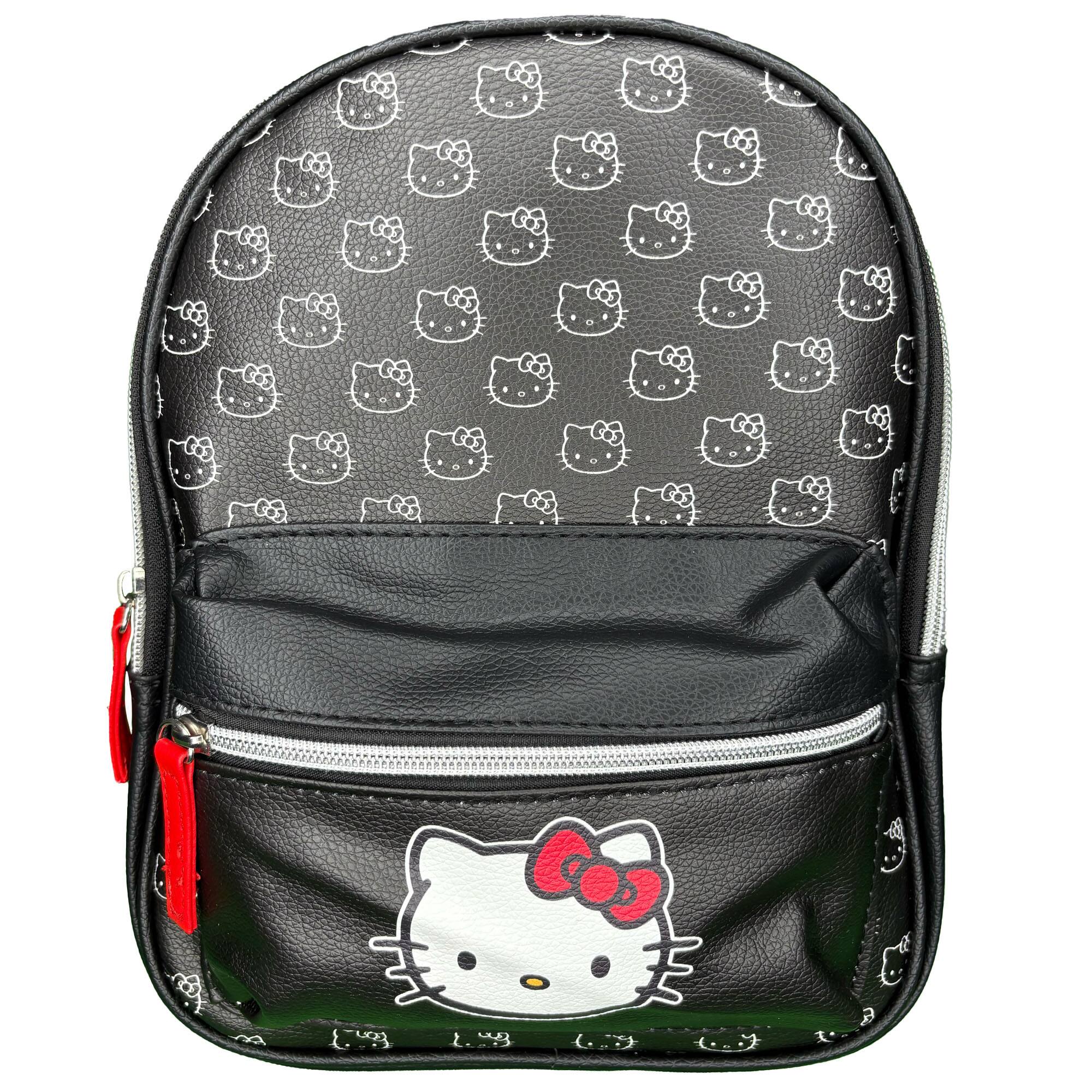 Alt View 1. UPD - Hello Kitty Black & White 10" Mini Deluxe Backpack with 1 Front pocket - Multicolored.