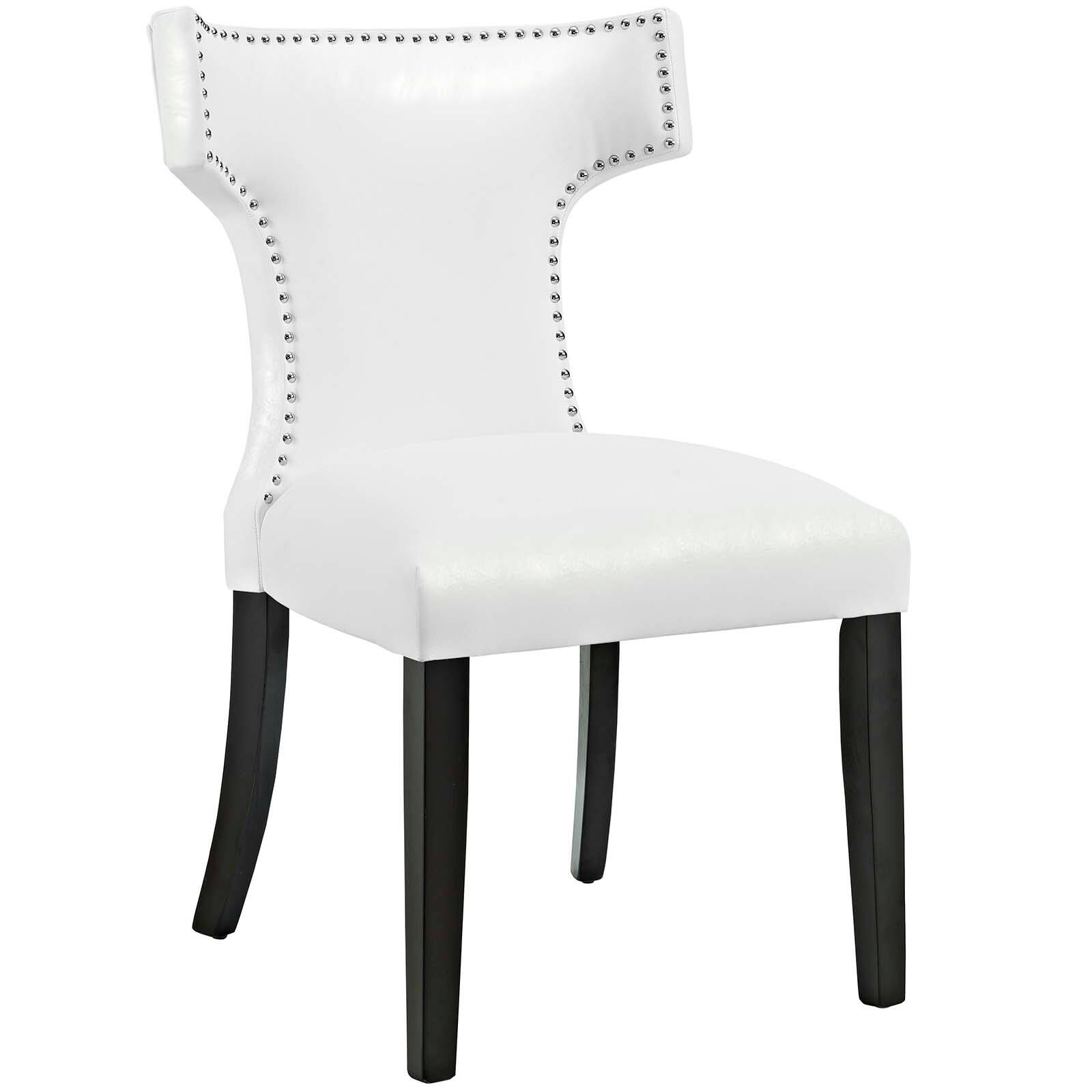 Left. Modway - Curve Vinyl Dining Chair Set of 2 by Modway - White.