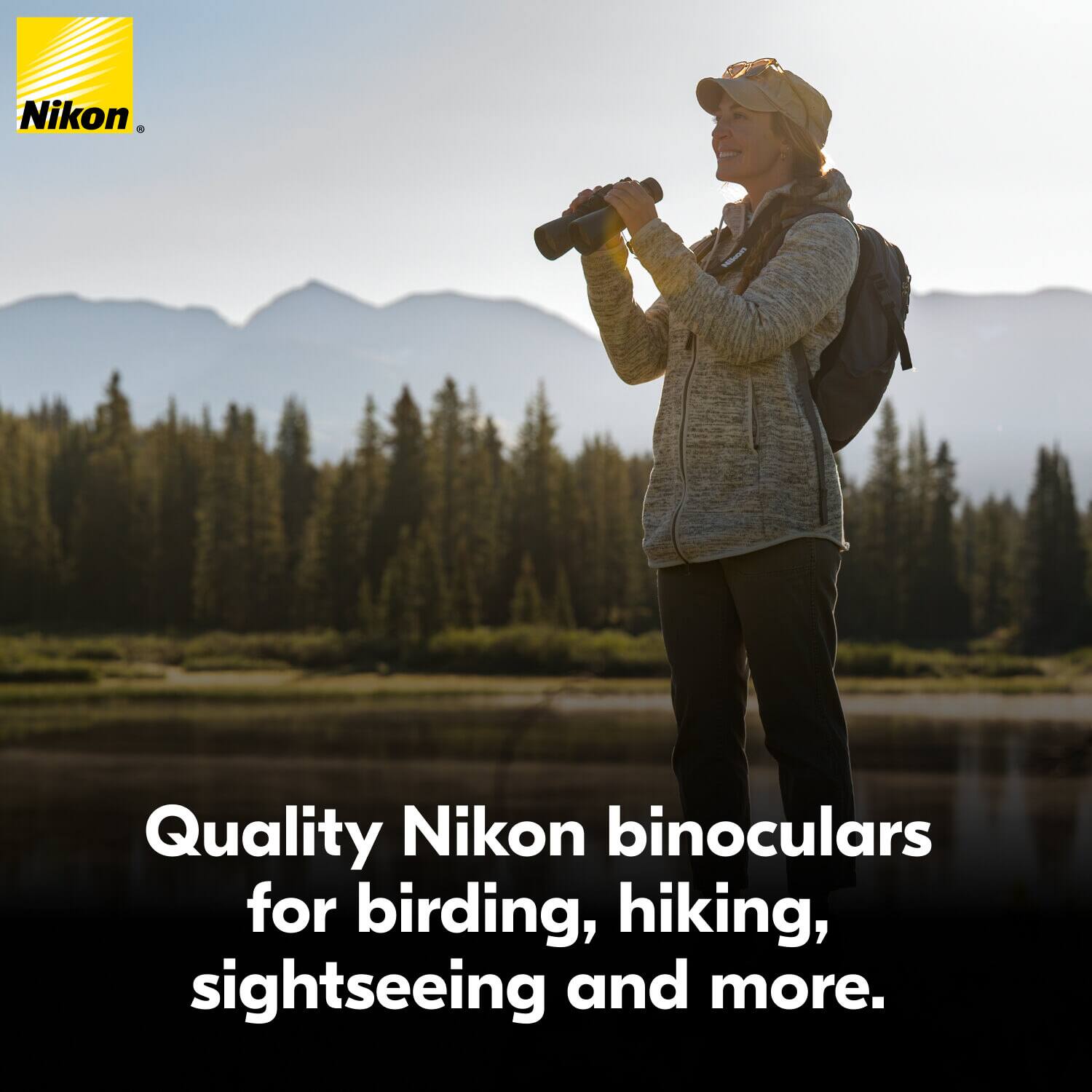 Quality Nikon binoculars for birding, hiking, sightseeing and more.