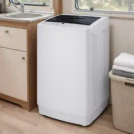 Automatic Washing Machine Portable Compact Laundry with 10 Wash Cycles for Homes 7.7 lbs