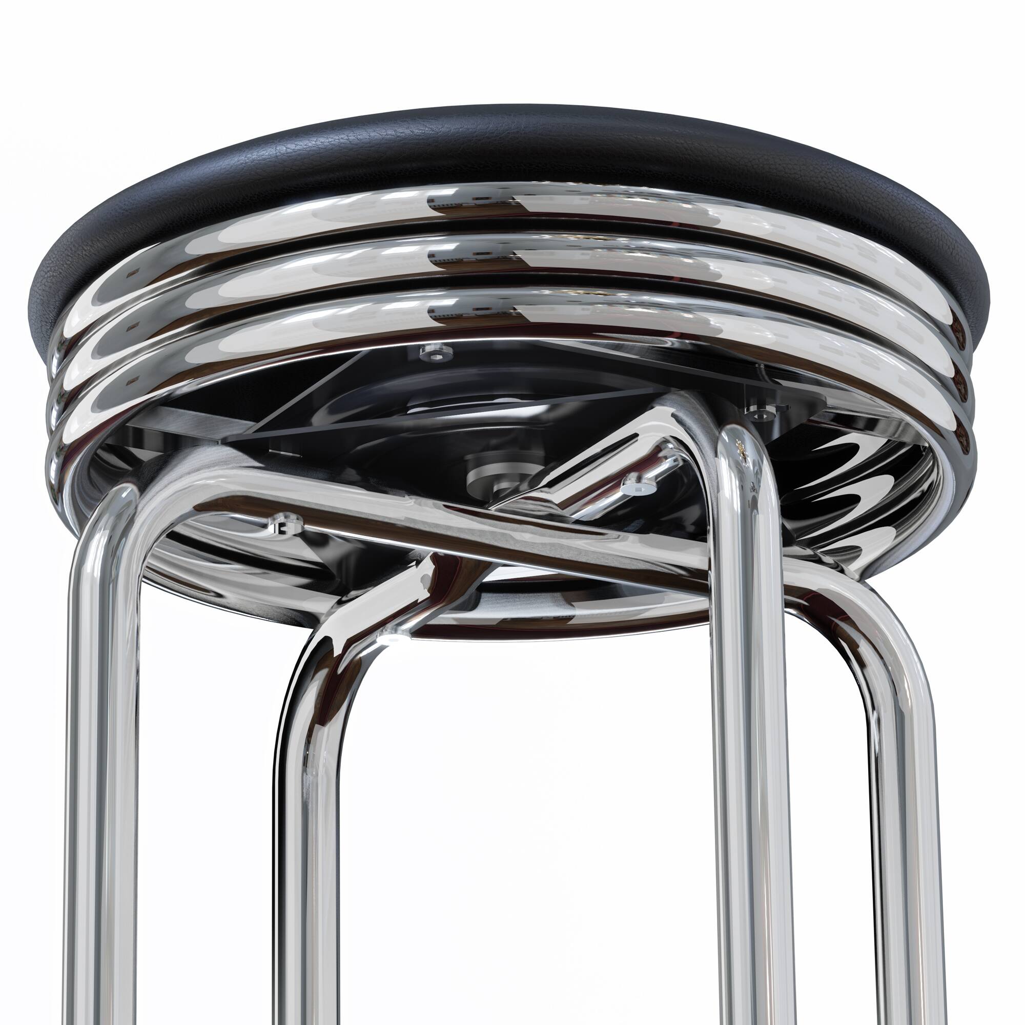 Alt View 5. Winsome Wood - Summit 2-Pc Swivel Seat Stool Set - Black/Bright Chrome.