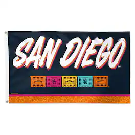 WinCraft - San Diego Padres 2026 City Connect Single-Sided Deluxe 3' x 5' Flag - Multicolor