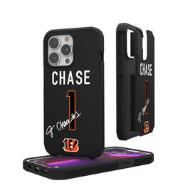 Keyscaper - NFL - Ja'Marr Chase Cincinnati Bengals iPhone Rugged Case - 15 - Black
