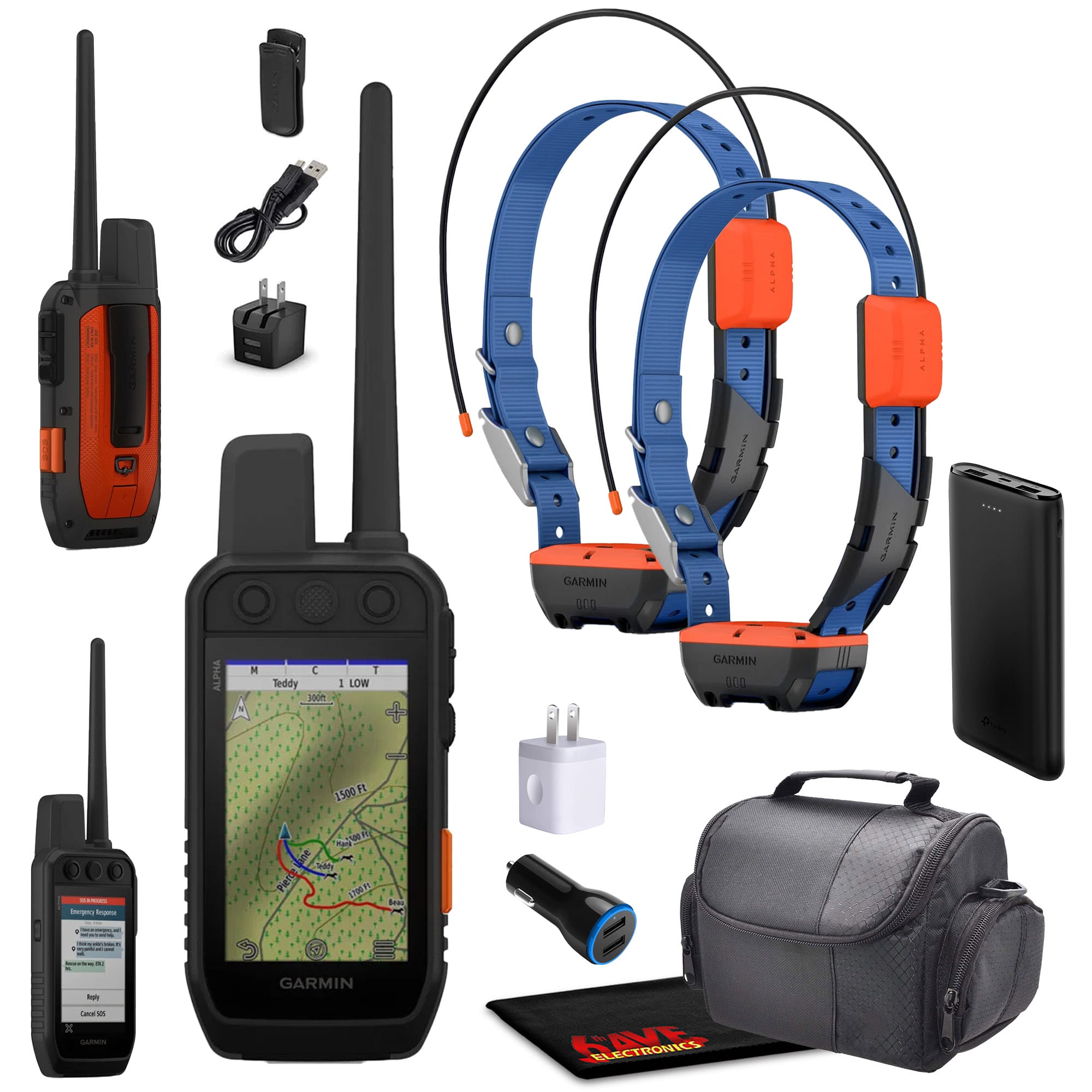 Garmin - Alpha 300i Handheld With 2x Alpha T20 Tracking Collar For Dogs With GPS