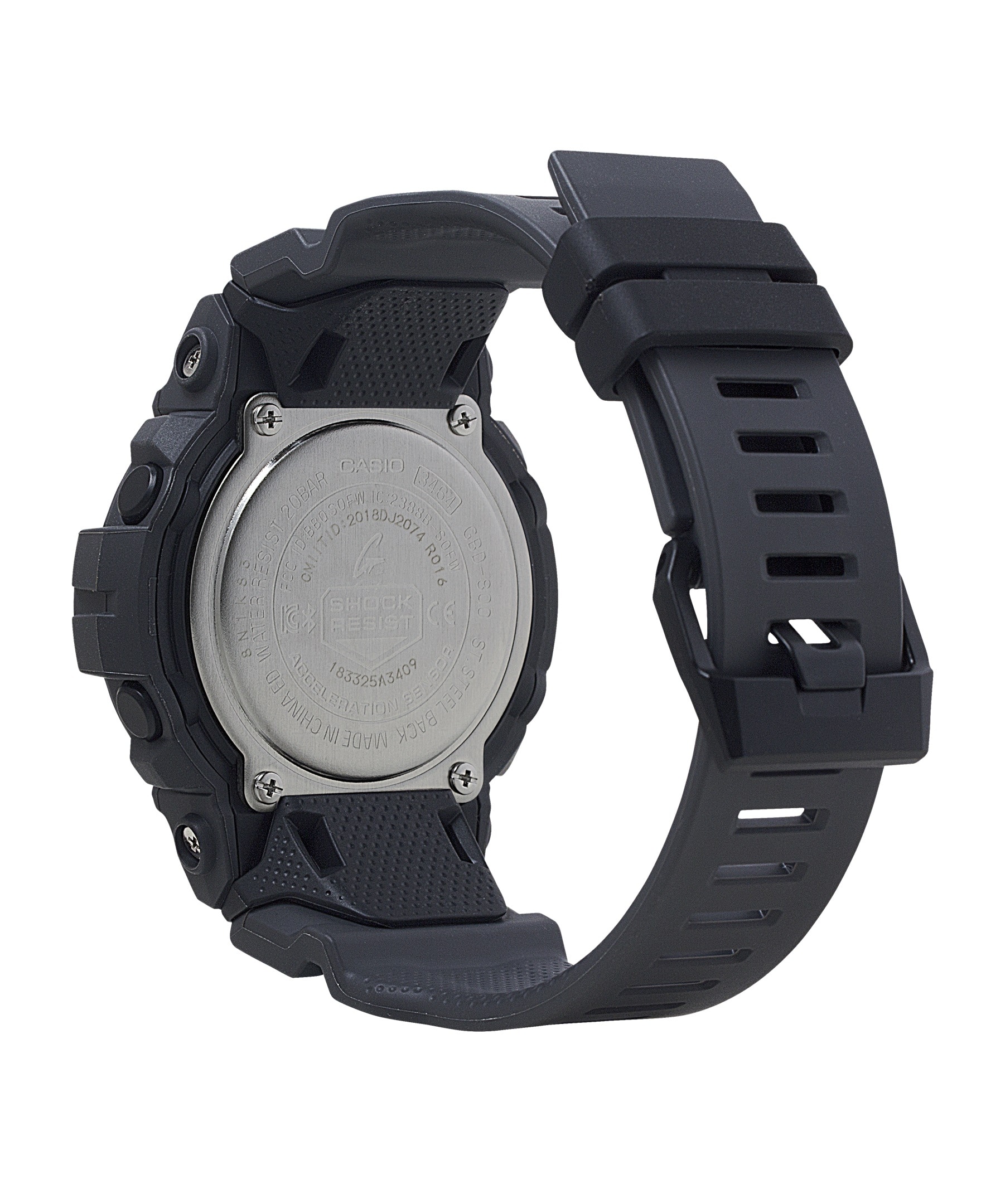 Angle. Casio - Men's G-Shock Power Trainer with Bluetooth Mobile Link 49mm Watch - Gray.