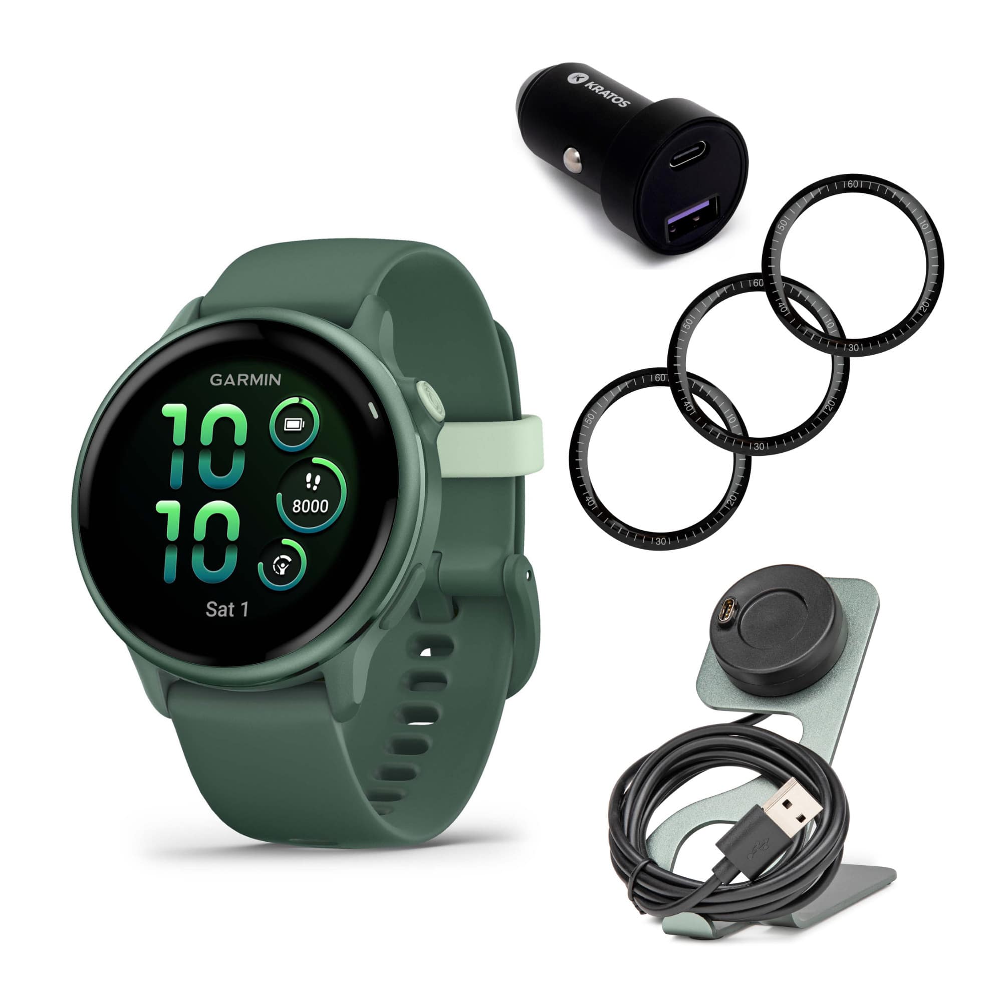 Garmin vivoactive 6 Metallic Jasper Green with Jasper Band