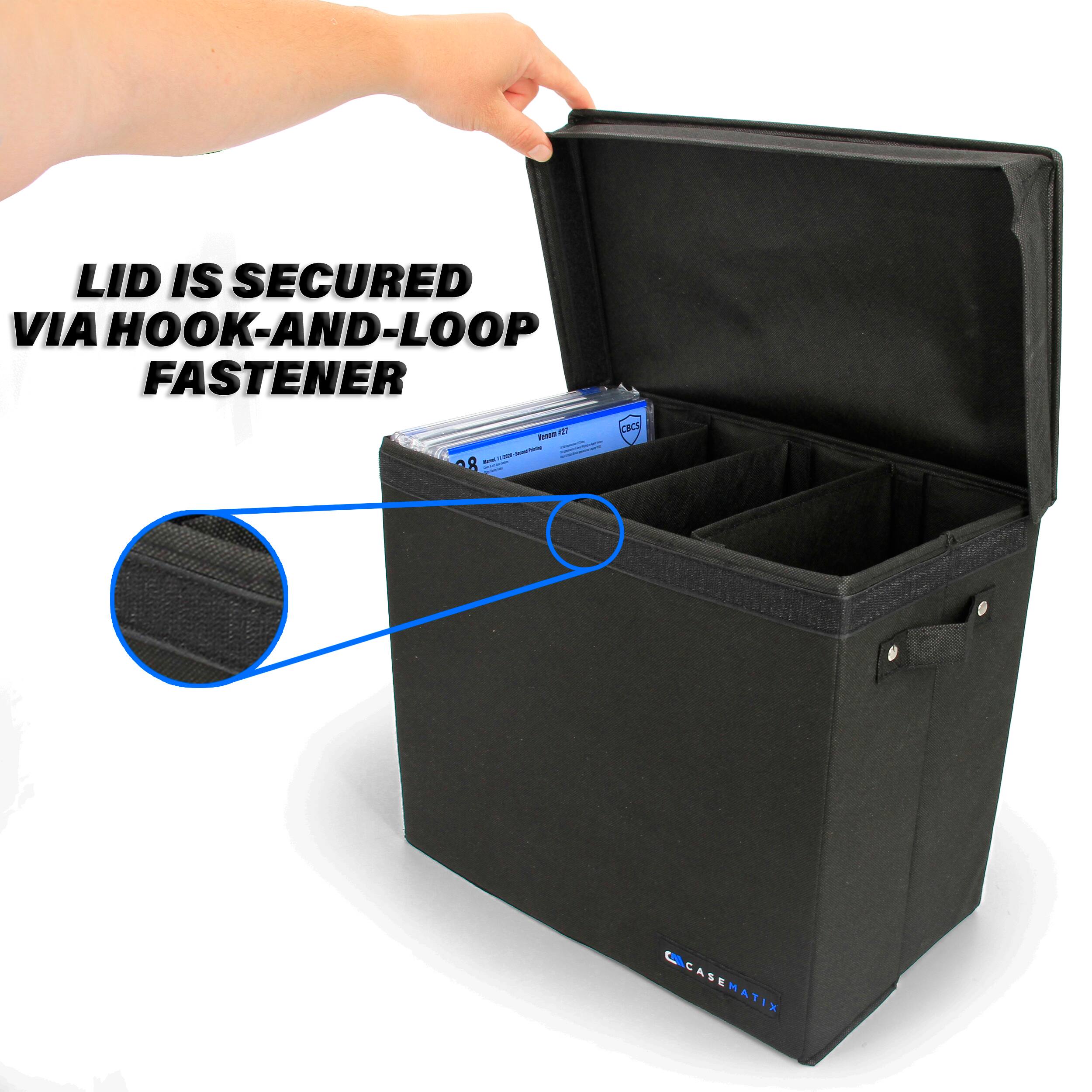 LID IS SECURED VIA HOOK-AND-LOOP FASTENER

Ion - - - - 98 | CaC CASEMATIX