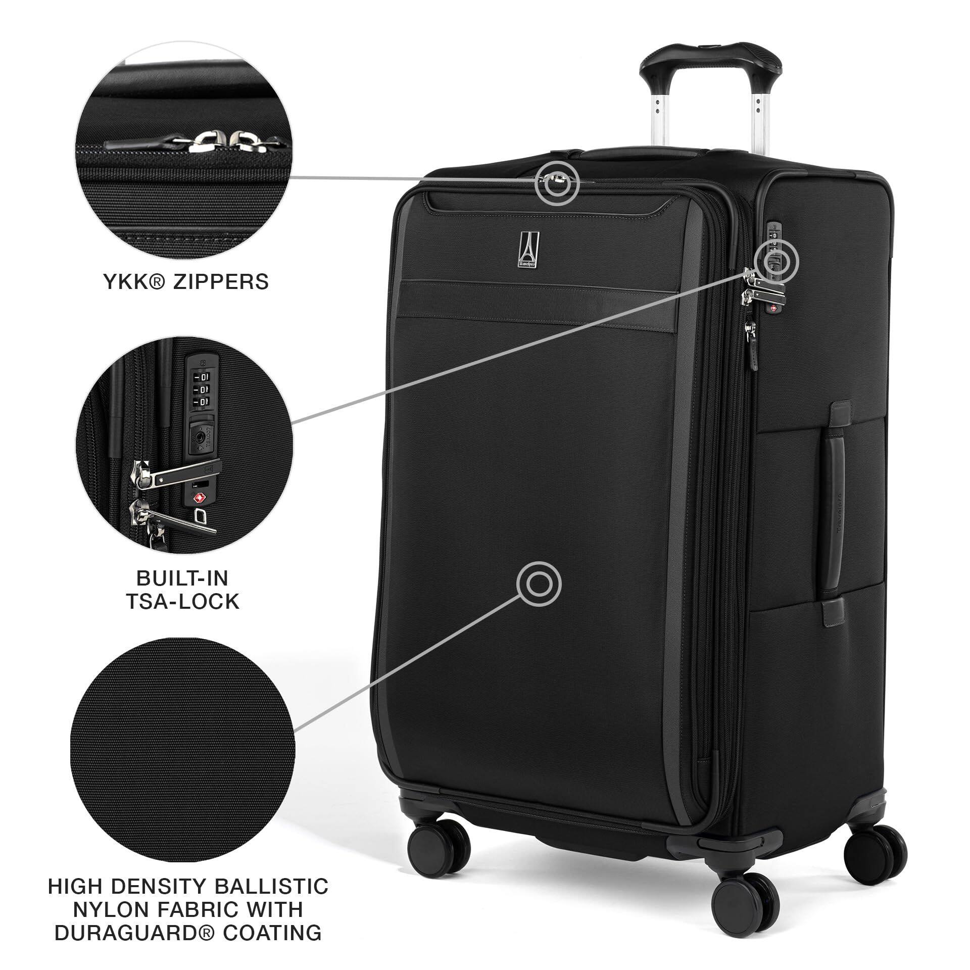 YKK® ZIPPERS  
BUILT-IN TSA-LOCK  
HIGH DENSITY BALLISTIC NYLON FABRIC WITH DURAGUARD® COATING