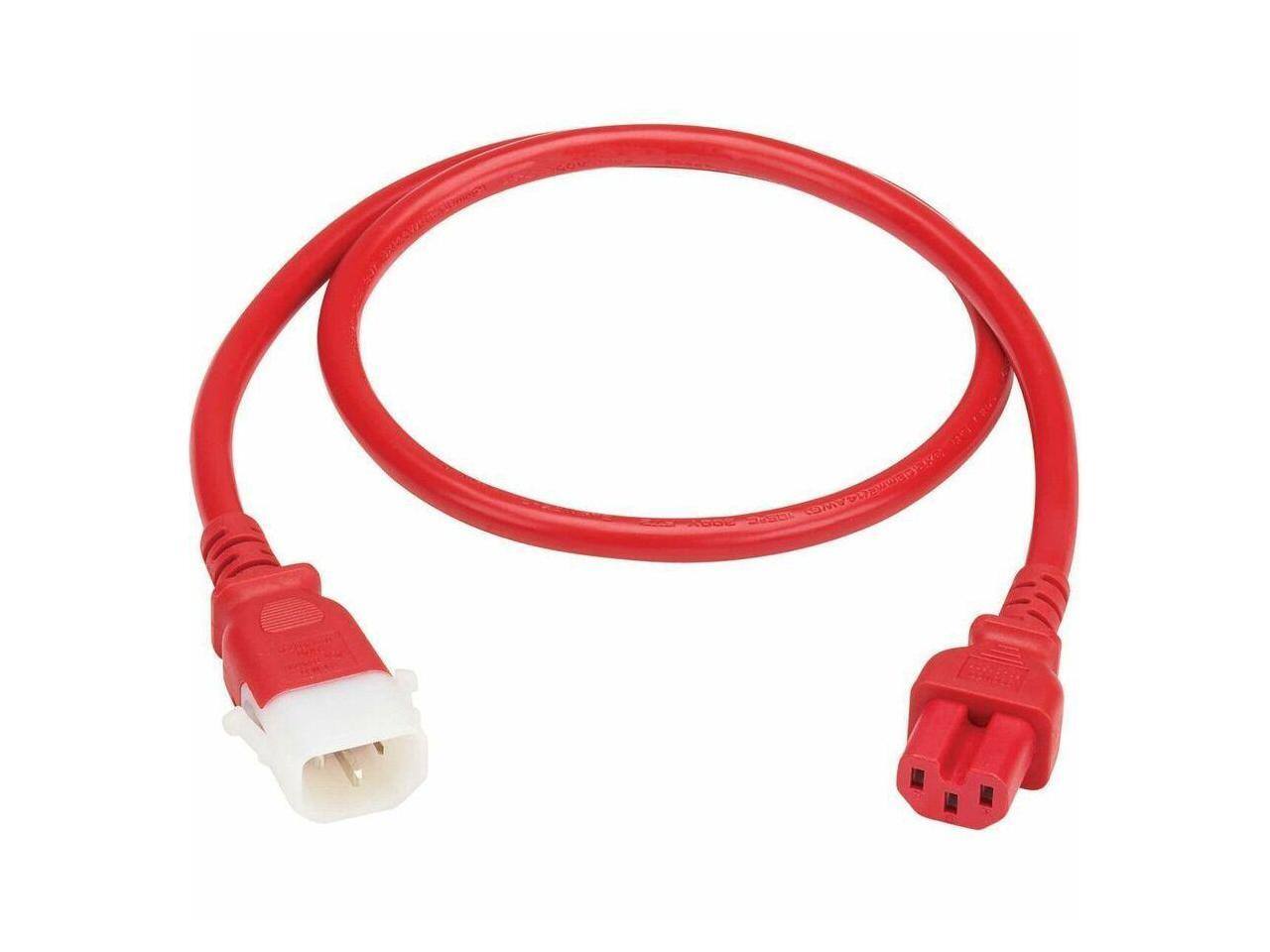 Front. Eaton - Eaton Tripp Lite 6ft PDU C15 to P-Lock C14 Heavy-Duty Power Cords Red 6 Pack - Red.