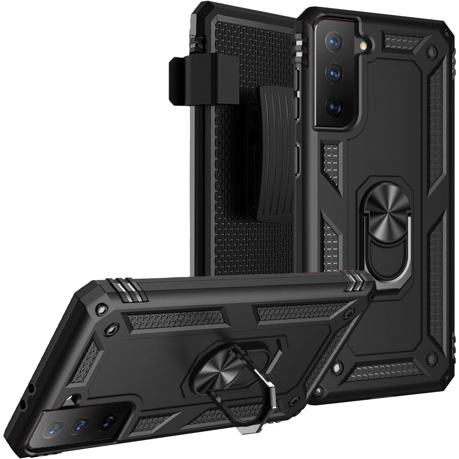 Alt View 15. SaharaCase - Military Kickstand Series Case for Samsung Galaxy S21 FE 5G - Black.
