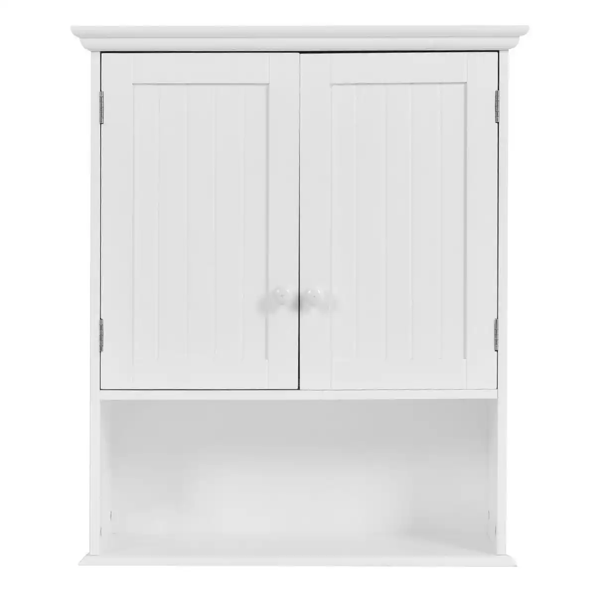 SlickBlue - Functional Wall-Mount Bathroom Cabinet with Shelf for Extra Storage - White