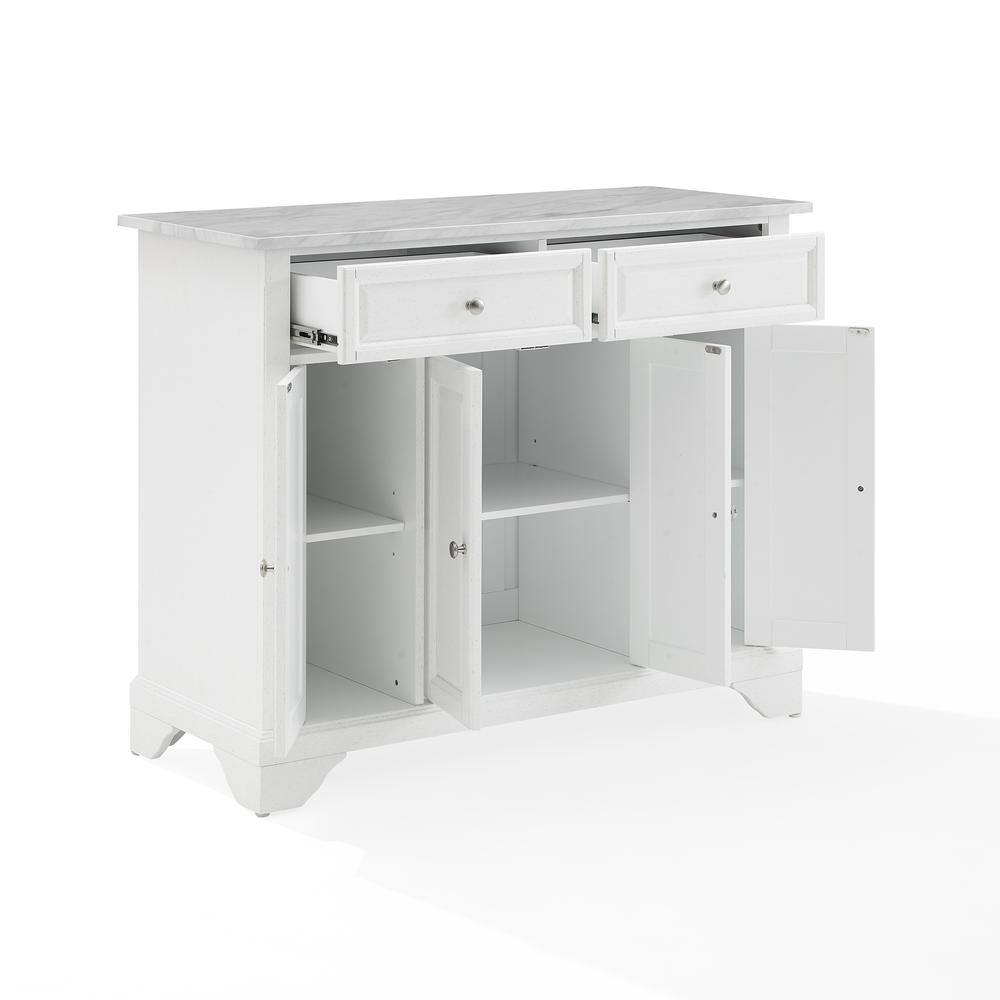 Alt View 8. Crosley Furniture - Avery Kitchen Island/Cart - Distressed White.