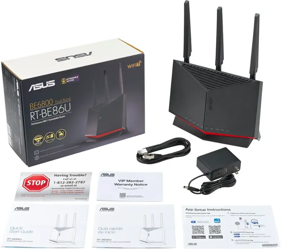 ASUS RT BE86U BE6800 Dual Band Wi Fi 7 Router Black RT-BE86U - Best Buy