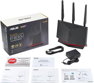 ASUS RT BE86U BE6800 Dual Band Wi Fi 7 Router Black RT-BE86U ASUS RT BE86U BE6800 Dual Band Wi Fi 7 Router Black RT-BE86U