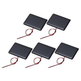 Unique Bargains - 5pcs 2V 0.24W 120mA Mini Solar Panels, Polycrystalline Solar Cell with Cable for DIY Toy Charger - Black