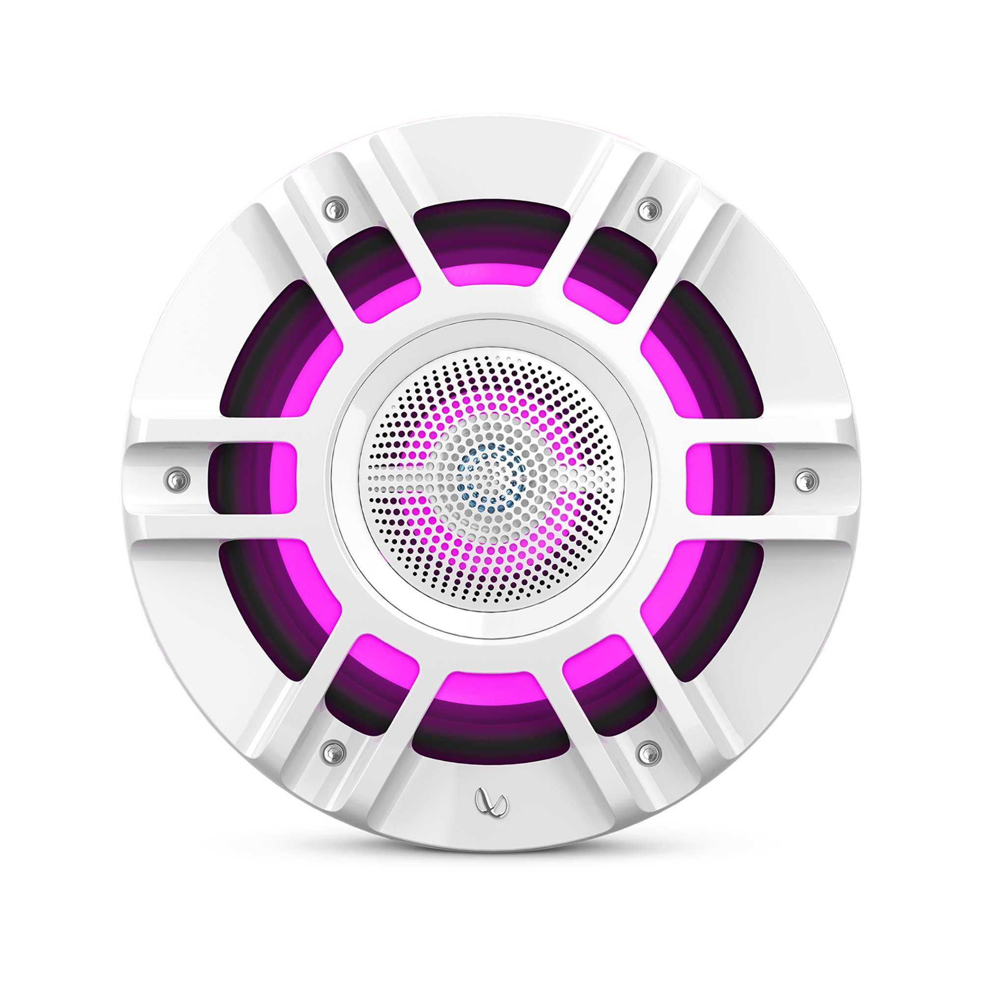Alt View 5. Infinity - Infinity Kappa8130M White 8" Premium 3 Way RGB LED Convertible Speakers - White.