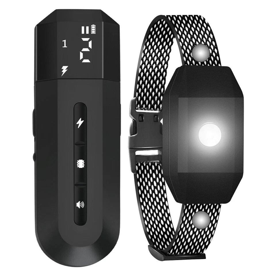 Alt View 1. Home Collection - Rechargeable Remote Dog Training Collar with Shock Mode & Waterproof Receiver - Black.