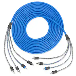 NVX - XIV46 19.69 ft (6 Meter) Oxygen Free Copper 4-Channel Twisted Pair V-Series Car Audio RCA Audio Interconnect Cable