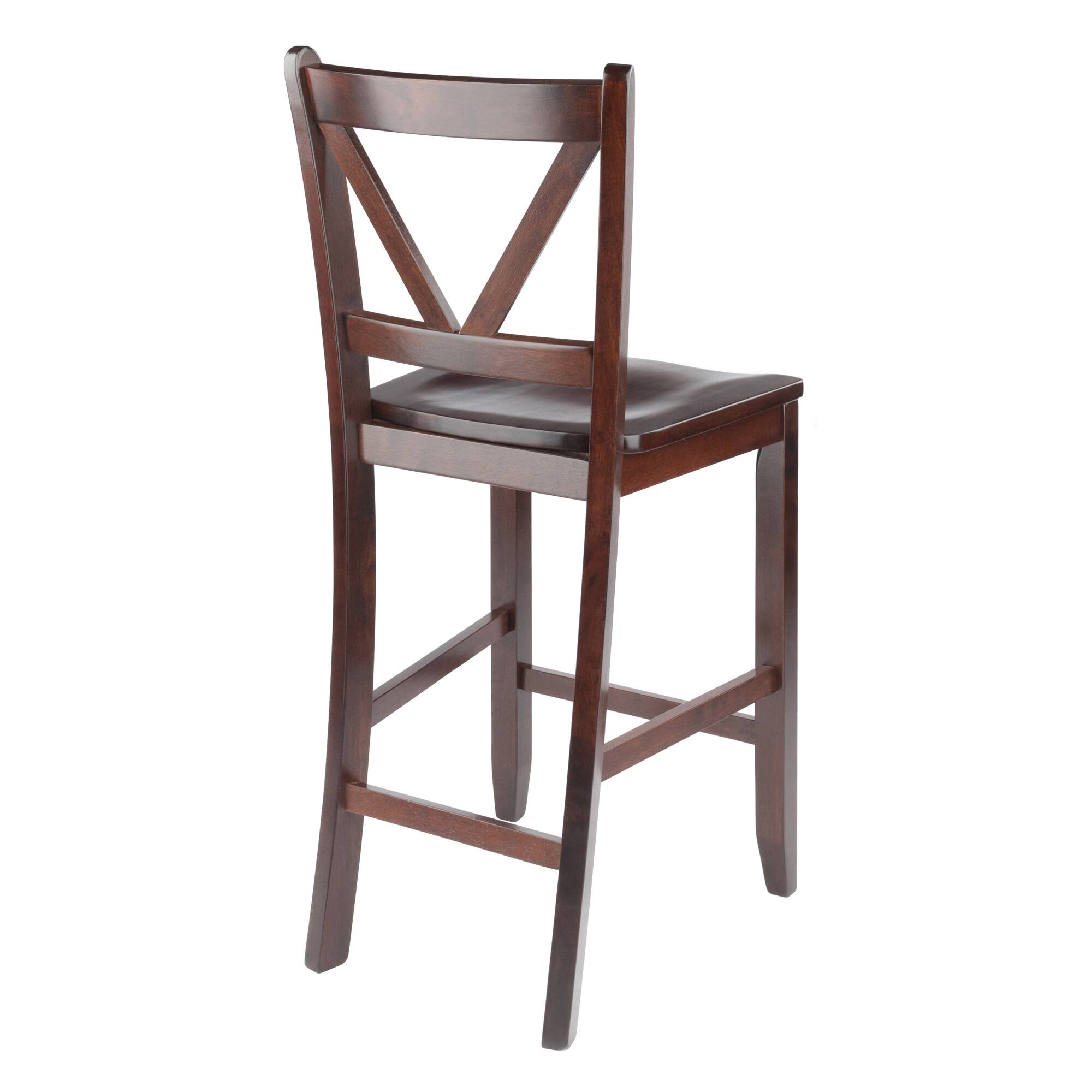 Alt View 4. Winsome Wood - Victor 2-Pc V-back Counter Stool Set - Walnut.