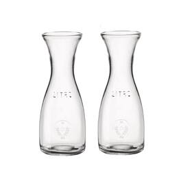 Bormioli Rocco - Misura Mini Glass Carafe Set of 2, 8.5 Oz Each, Lead-Free - Clear