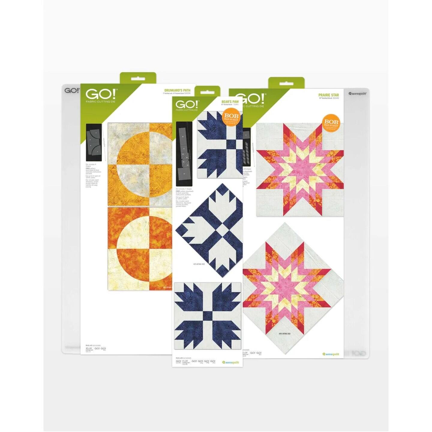 GO! FABRIC CUTTING PATTERNS | GO! BEAR'S PAW | GO! | JNTU - BOB PRAINE STAR | BOB E nqr GARA - + - ! -.  - - - - - 100