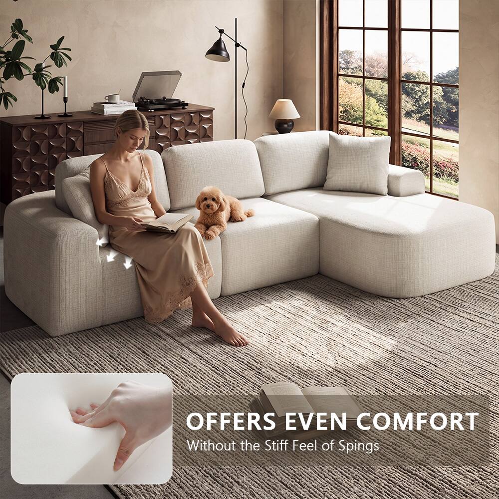 OFFERS EVEN COMFORT  
Without the Stiff Feel of Springs