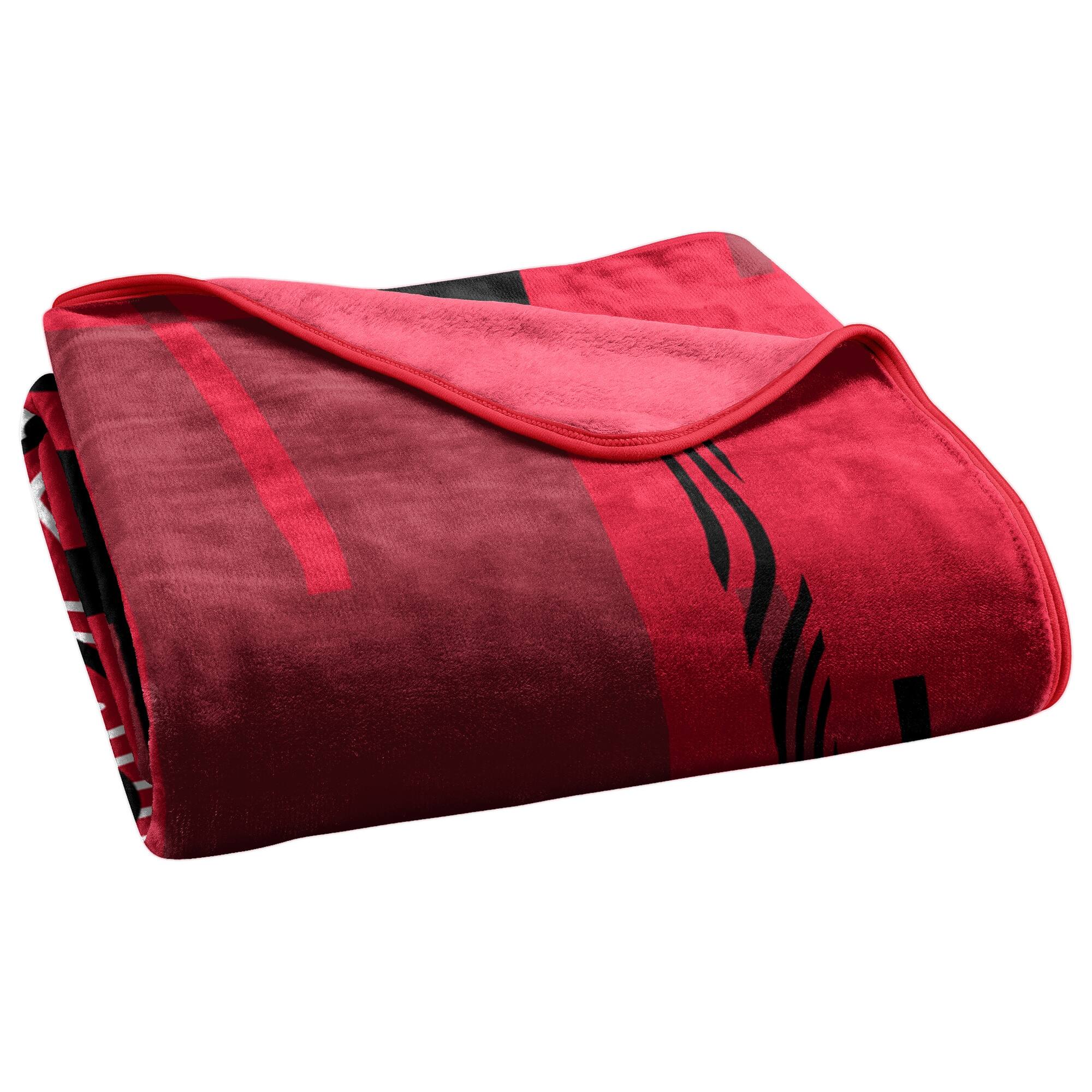 Alt View 3. Northwest - Wisconsin Badgers 50" x 60" Digitize Raschel Throw Blanket - Red.