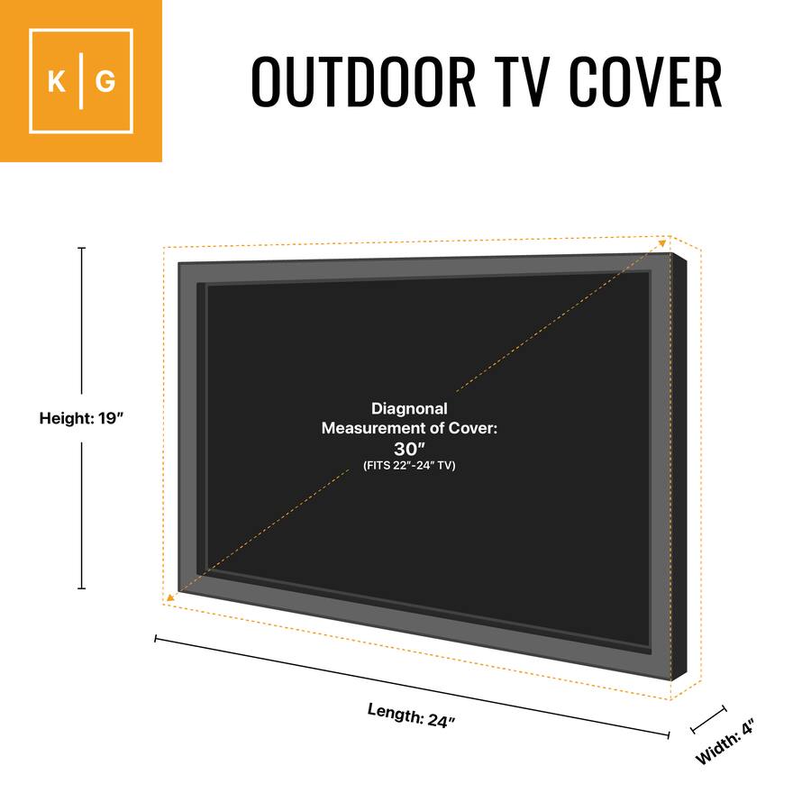 KHOMO GEAR Outdoor TV Cover For 20 To 24 Inch TV Weatherproof KHOMO GEAR Outdoor TV Cover For 20 To 24 Inch TV Weatherproof