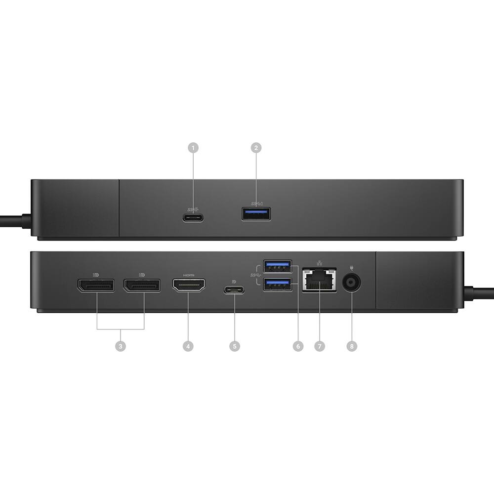 Alt View 2. Dell - WD19DCS (Dell FMDC0) Performance Dock - Power Delivery - 210 Watts - USB-C - RJ45 - HDMI - Windows.