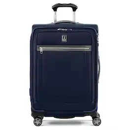 Travelpro - Platinum Elite Softside Expandable 25" Checked Spinner - Dark Blue