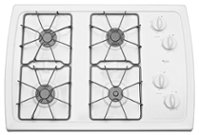 Whirlpool - 30" Built-In Gas Cooktop - White - Front_Zoom