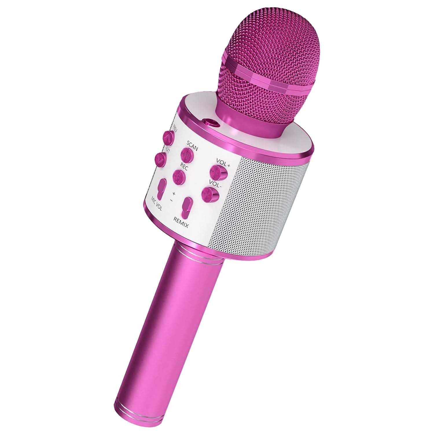 5 CORE - Microphone Wireless Karaoke Mic With Speaker 3 in 1 Portable Bluetooth Microfono Inalambrico - Pink